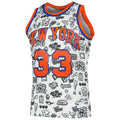 Custom #33 White 1991 NYK Basketball Shirt Top