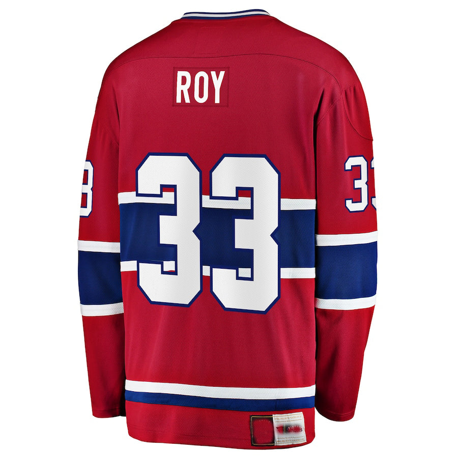 Custom #33 Red MTL Hockey Shirt Top