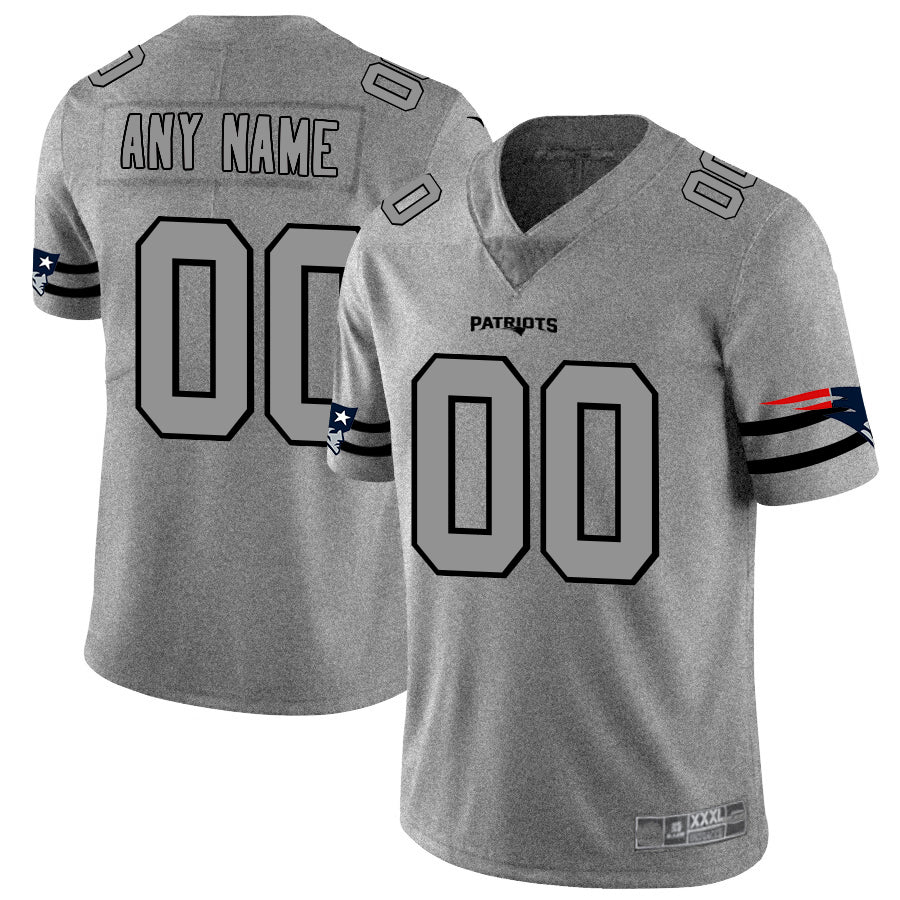 Custom Gray 2019 NE Football Shirt Top