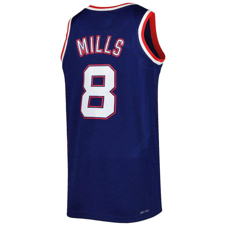 Custom #8 Navy 2021 BKN Basketball Shirt Top