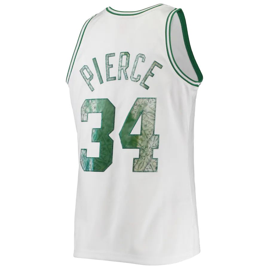 Custom #34 White 1996 BOS Basketball Shirt Top