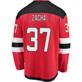 Custom #37 Red NJD Hockey Shirt Top