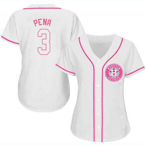 Custom White HOU Baseball Shirt Top