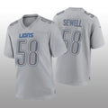 Custom #58 Gray DET Football Shirt Top
