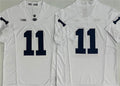 Custom #11 White 2024 College Shirt Top