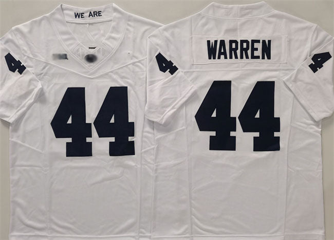 Custom #44 White 2024 College Shirt Top