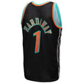Custom #1 Black 1996 Basketball Shirt Top