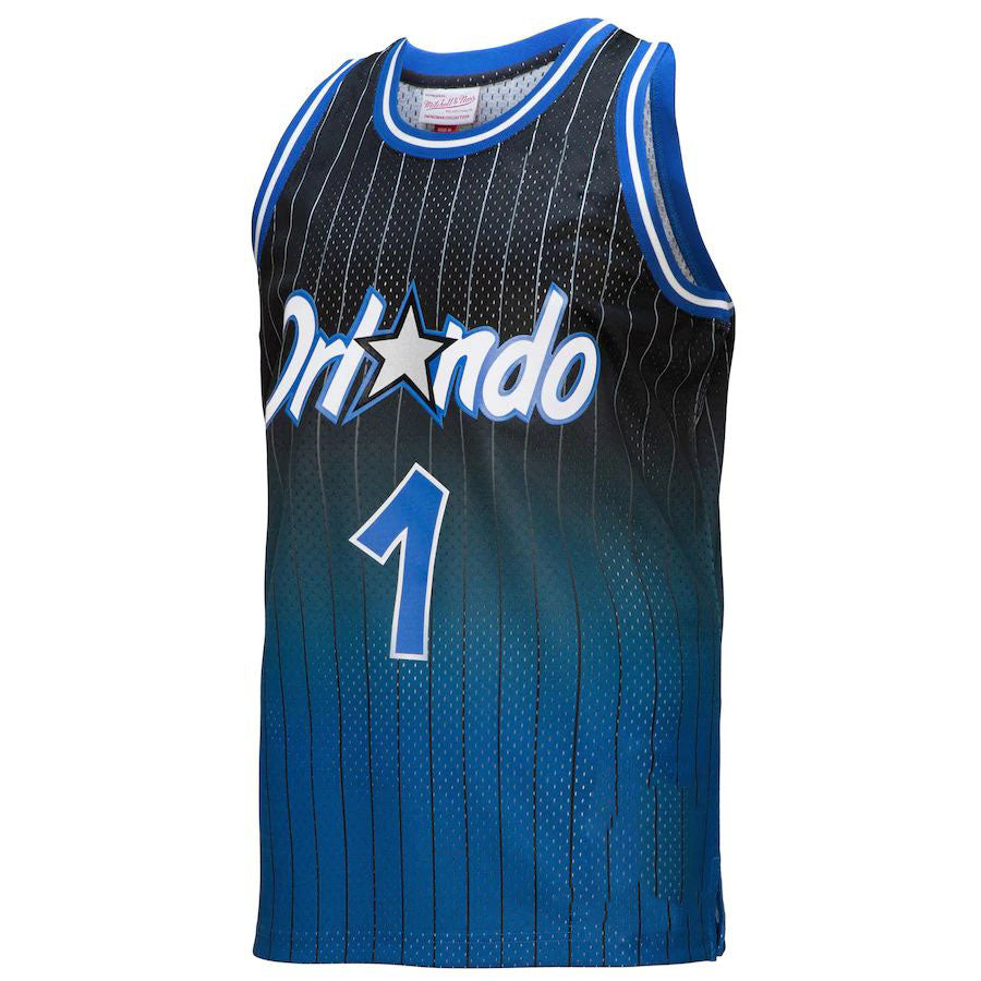 Custom #1 Black 1994 ORL Basketball Shirt Top