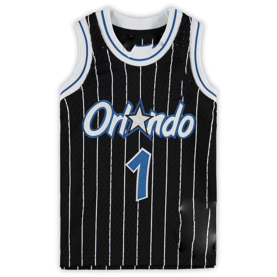 Custom #1 Black 1994 ORL Basketball Shirt Top