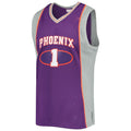 Custom #1 Purple 2001 PHX Basketball Shirt Top
