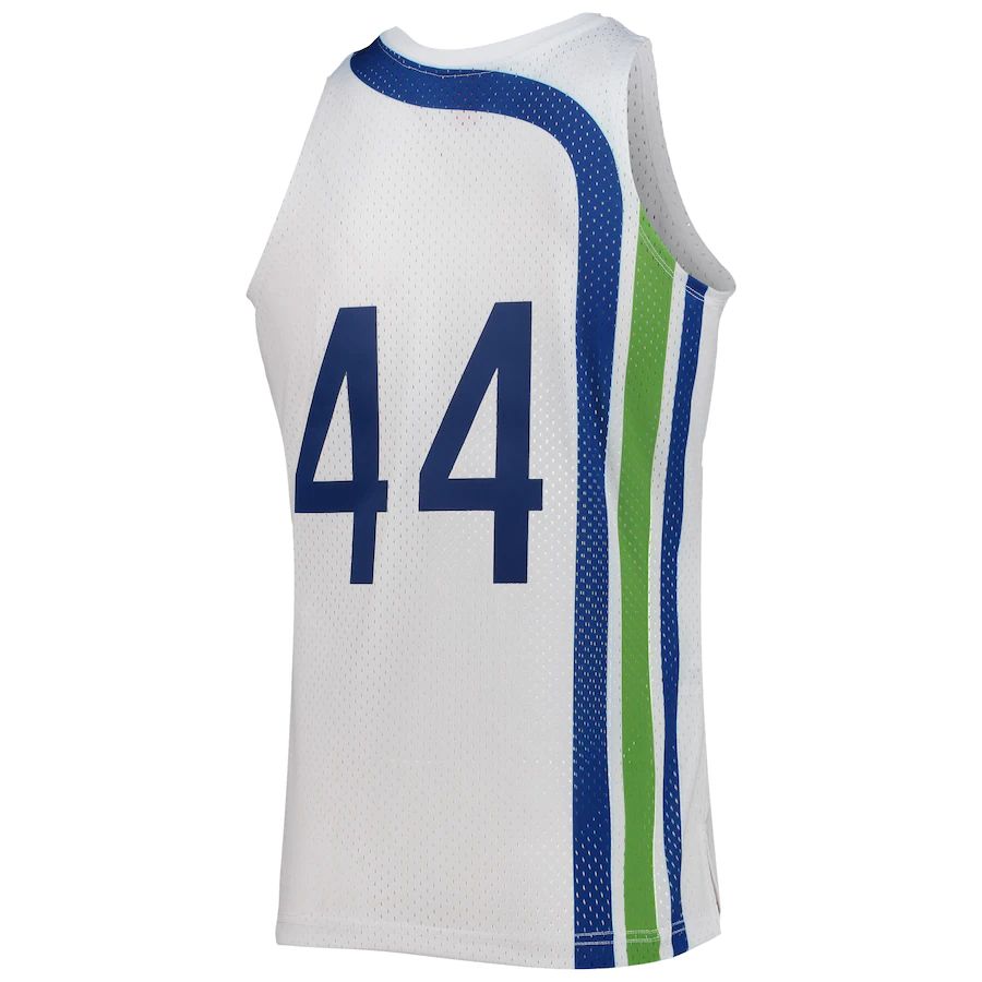 Custom #44 White 1970 Basketball Shirt Top