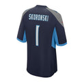 Custom #1 Navy 2023 TEN Football Shirt Top