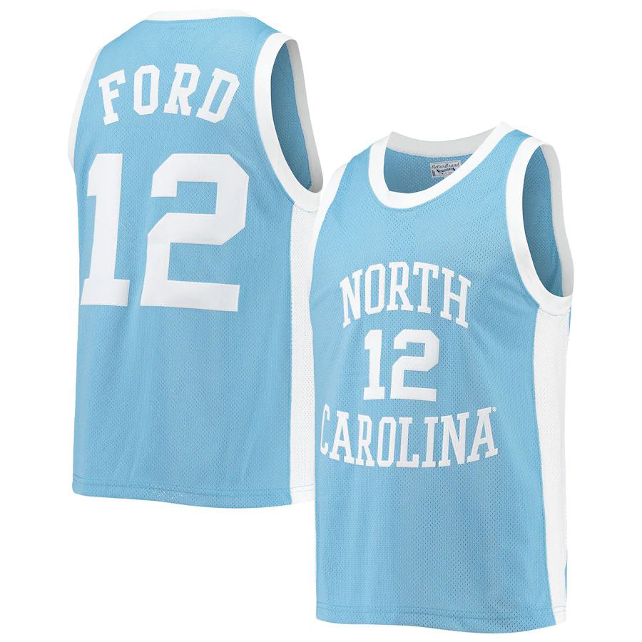 Custom #12 Carolina Blue Retro Basketball Shirt Top