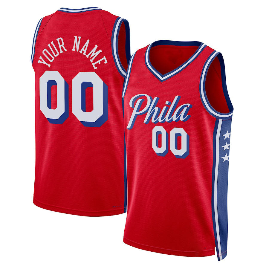 Custom #23 Red 2022 PHI Basketball Shirt Top