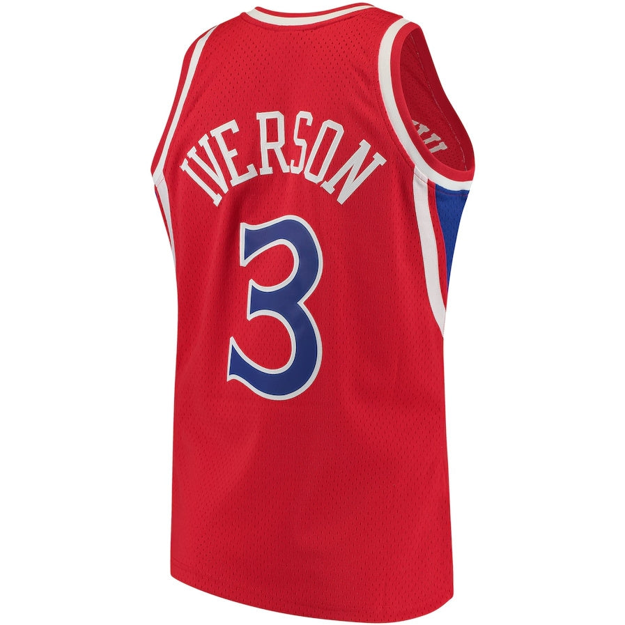 Custom #3 Red 1996 PHI Basketball Shirt Top
