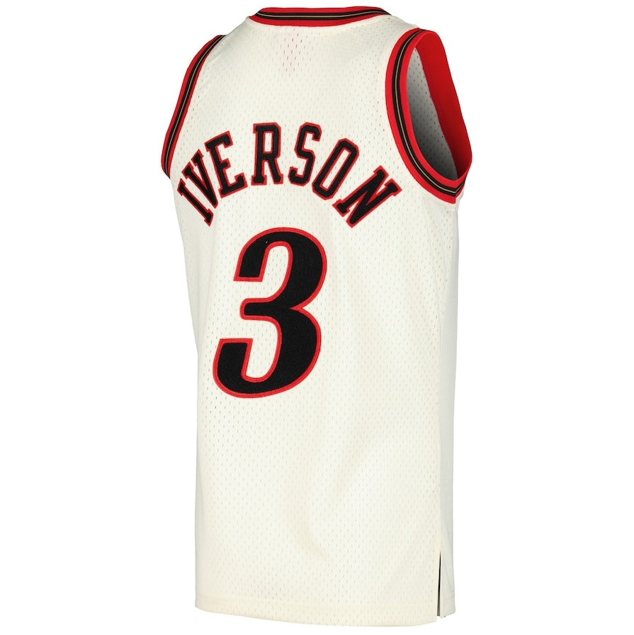 Custom #3 Cream PHI Basketball Shirt Top