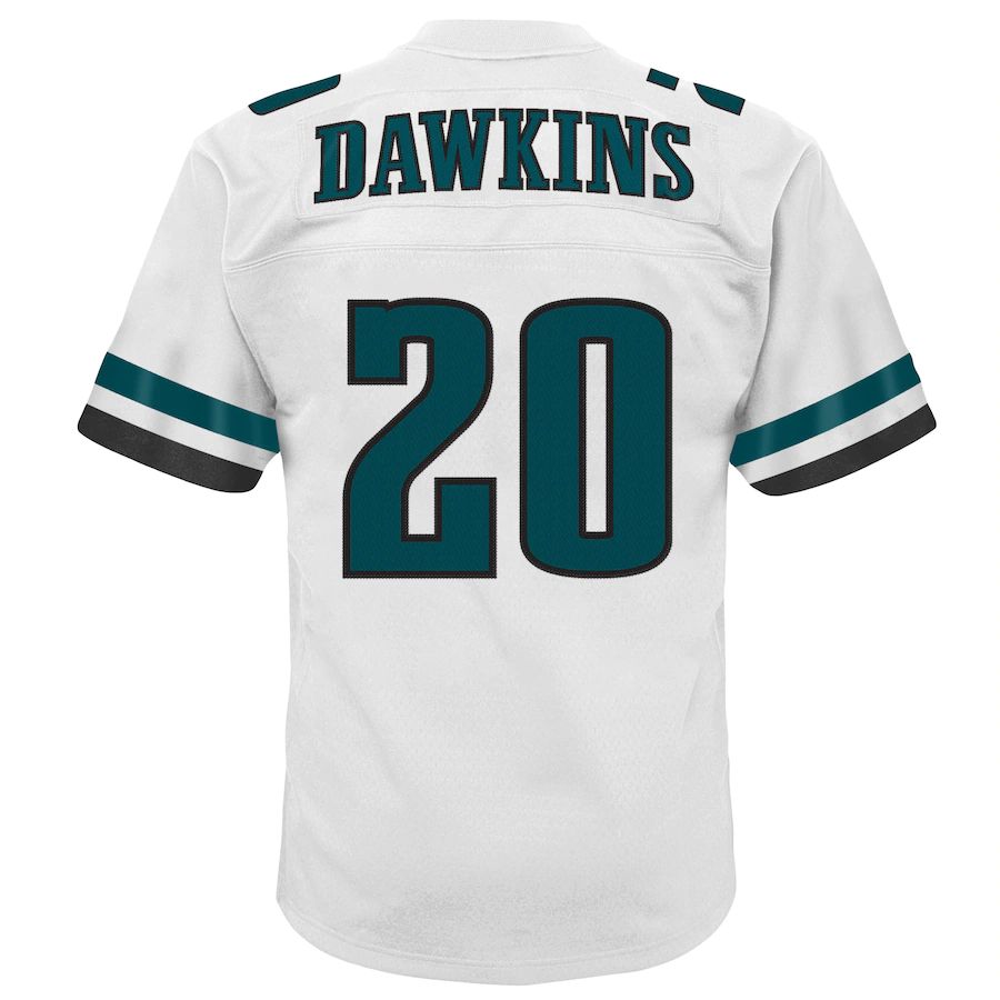 Custom #20 White 2004 PHI Football Shirt Top