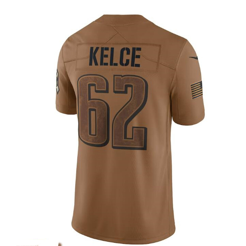 Custom #62 Brown 2023 PHI Football Shirt Top