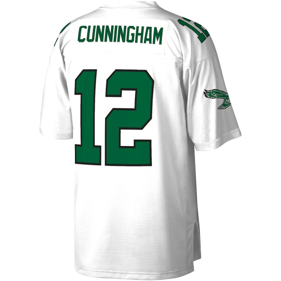 Custom #12 White PHI Football Shirt Top