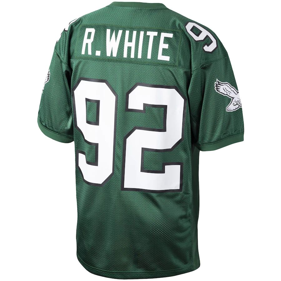 Custom #92 White 1992 Throwback PHI Football Shirt Top