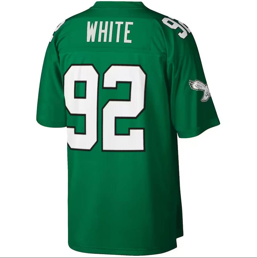 Custom #92 White PHI Football Shirt Top
