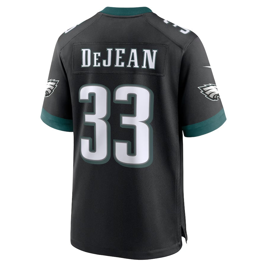 Custom #33 Black 2024 PHI Football Shirt Top