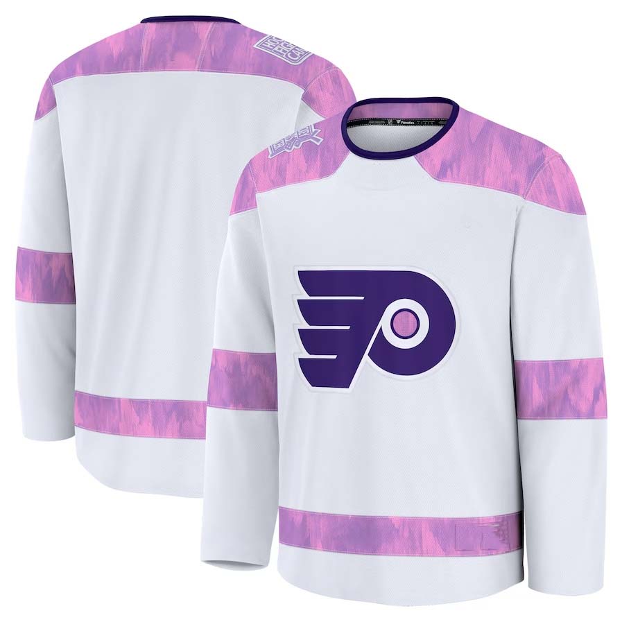 Custom White 2024 PHI Hockey Shirt Top