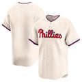 Custom Cream PHI Baseball Shirt Top