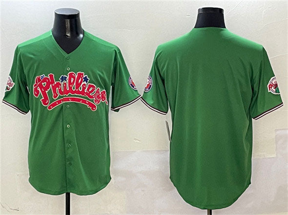 Custom Green PHI Baseball Shirt Top