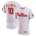 Custom #10 White 2022 PHI Baseball Shirt Top