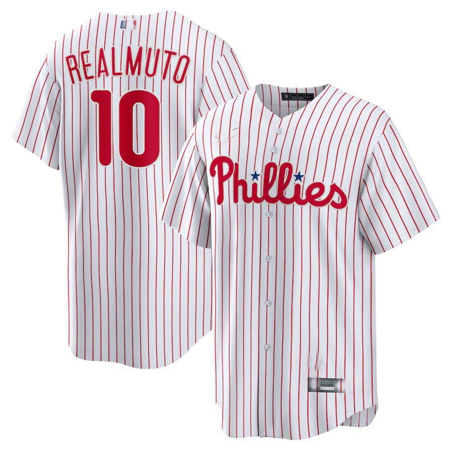 Custom #10 White PHI Baseball Shirt Top