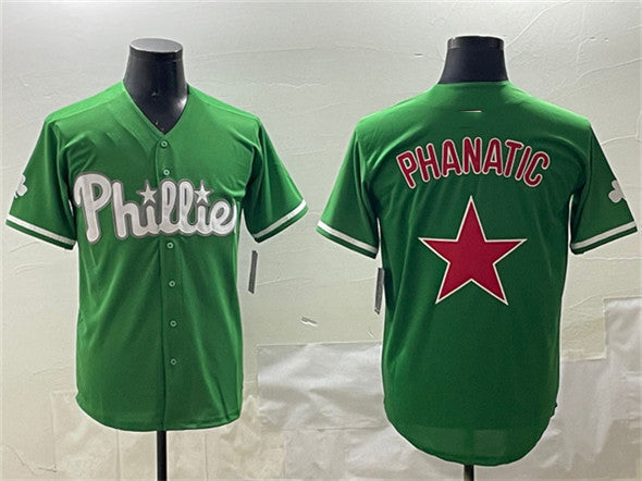 Custom Green PHI Baseball Shirt Top