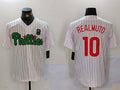 Custom #10 White PHI Baseball Shirt Top