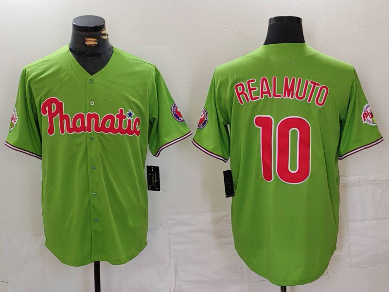 Custom #10 Green PHI Baseball Shirt Top