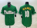 Custom #10 Green PHI Baseball Shirt Top