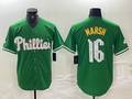 Custom #16 Green 2024 City Connect PHI Baseball Shirt Top