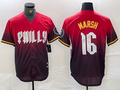Custom #16 Red 2024 PHI Baseball Shirt Top