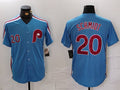 Custom #20 Light Blue PHI Baseball Shirt Top