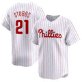 Custom #21 White PHI Baseball Shirt Top