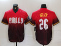 Custom #26 Red 2024 City Connect PHI Baseball Shirt Top