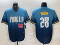 Custom #28 Blue 2024 PHI Baseball Shirt Top