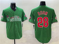Custom #28 Green PHI Baseball Shirt Top
