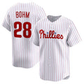Custom #28 White PHI Baseball Shirt Top
