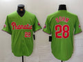 Custom #28 Green PHI Baseball Shirt Top