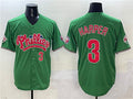 Custom #3 Green PHI Baseball Shirt Top