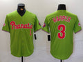 Custom #3 Green PHI Baseball Shirt Top