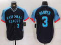 Custom #3 Navy 2024 All Star PHI Baseball Shirt Top
