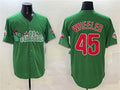 Custom #45 Green PHI Baseball Shirt Top