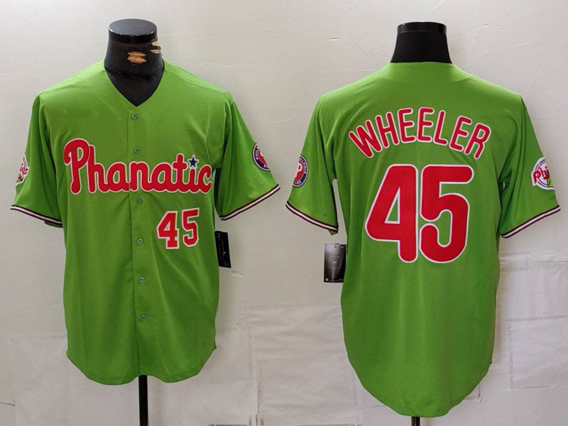 Custom #45 Green PHI Baseball Shirt Top