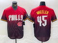Custom #45 Red 2024 PHI Baseball Shirt Top
